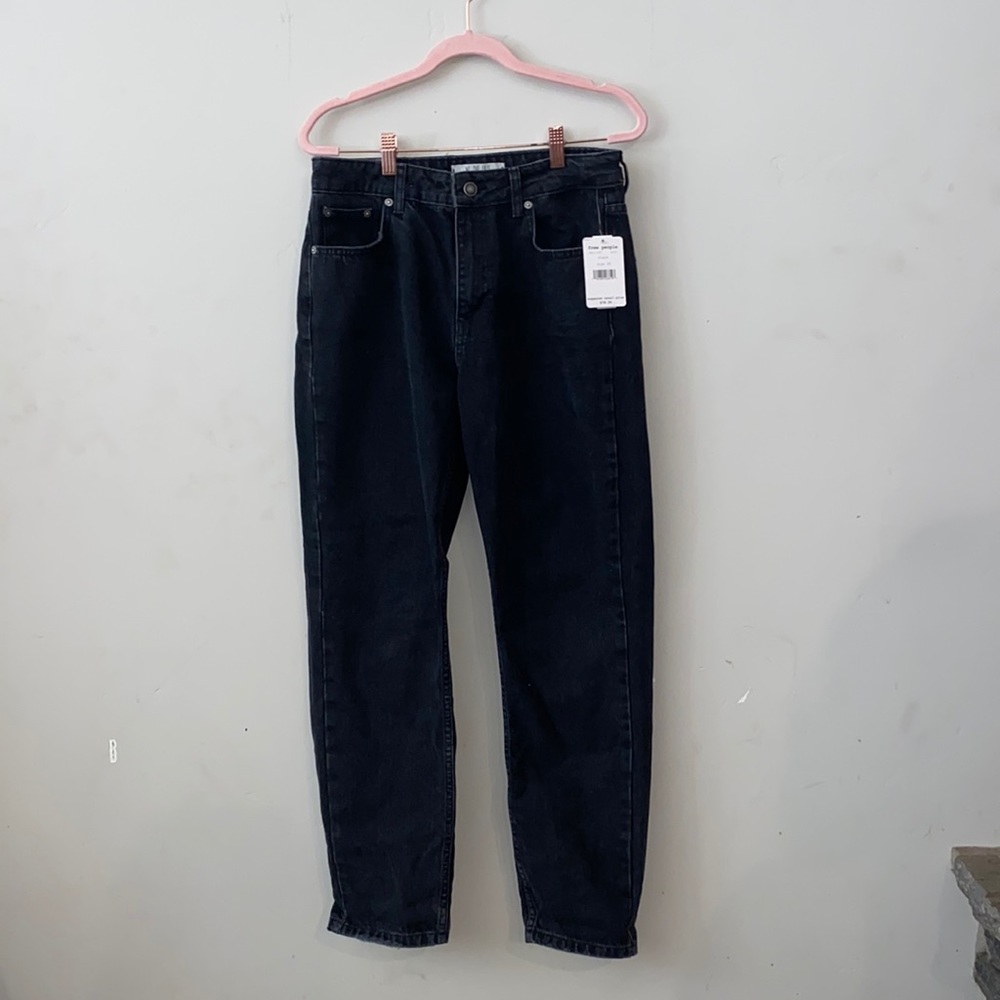 Free people black denim boyfriend jeans